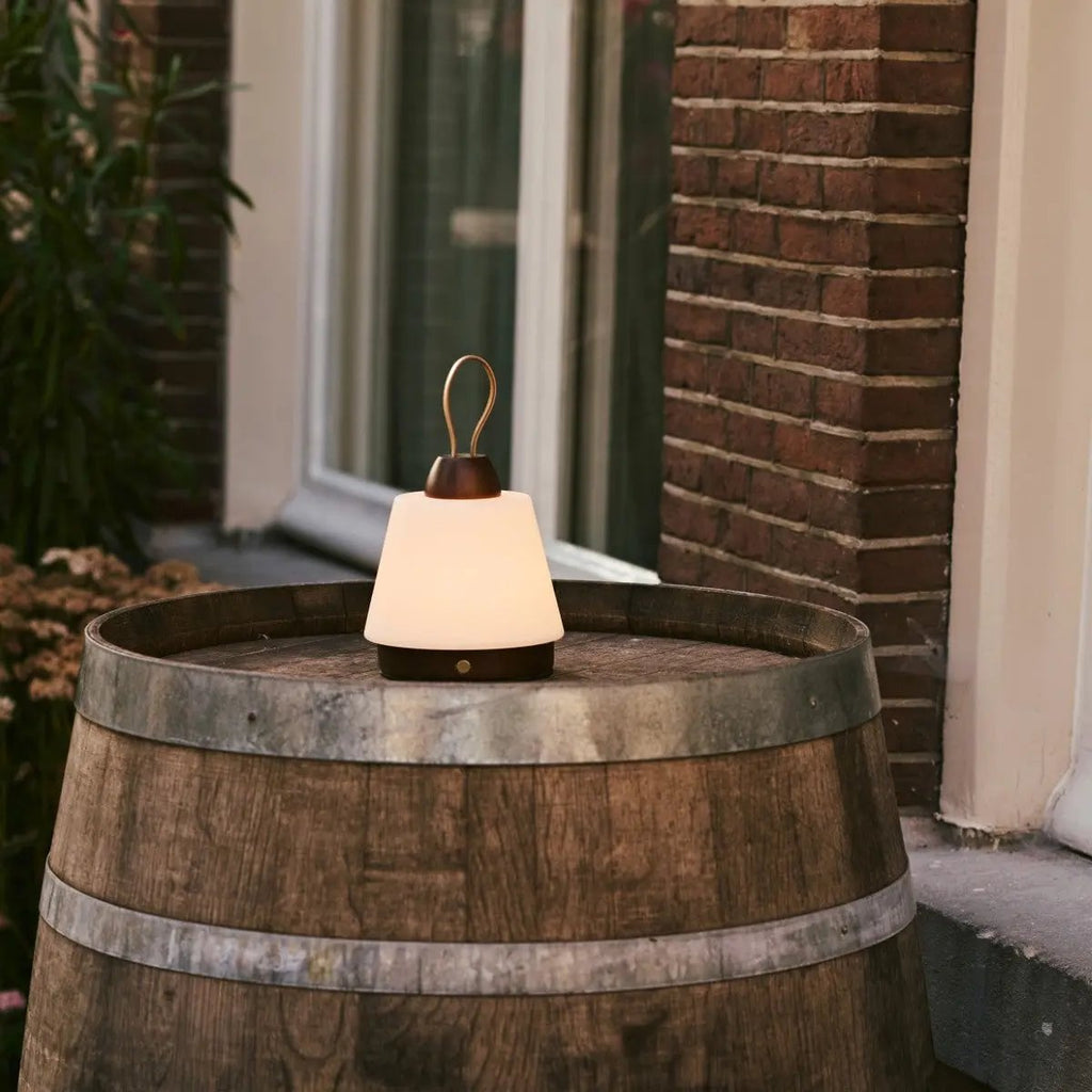 Liv Dark Brown Rechargeable Lamp | Leather Strap, Dimmable & 3 Light Modes - LUXONAS HOME