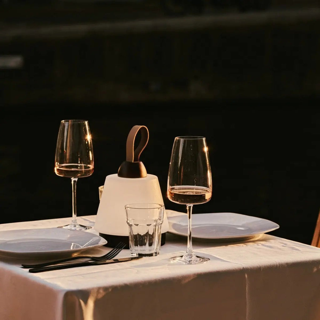 Liv Dark Brown Rechargeable Lamp | Leather Strap, Dimmable & 3 Light Modes - LUXONAS HOME