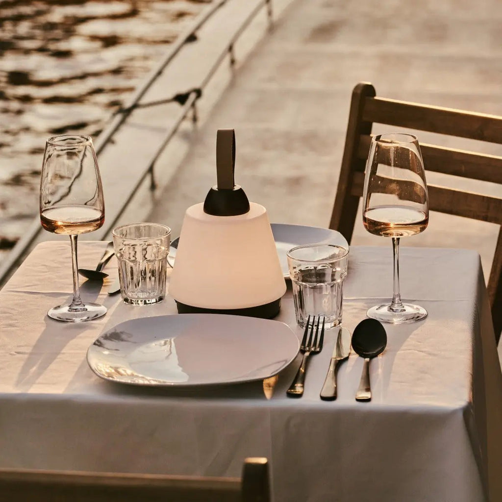 Liv Dark Brown Rechargeable Lamp | Leather Strap, Dimmable & 3 Light Modes - LUXONAS HOME