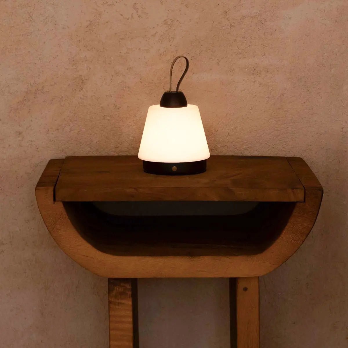Liv Dark Brown Rechargeable Lamp | Leather Strap, Dimmable & 3 Light Modes - LUXONAS HOME