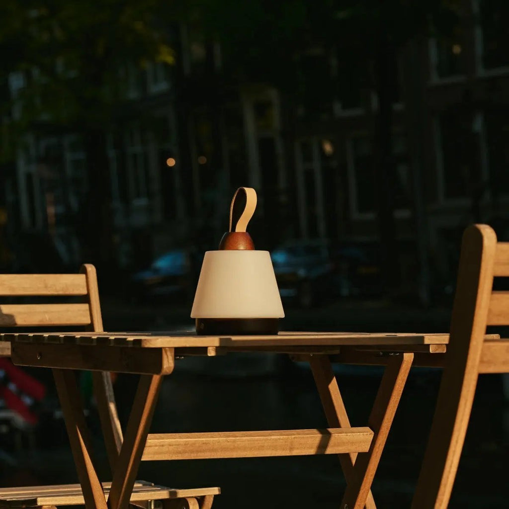 Liv Dark Brown Rechargeable Lamp | Leather Strap, Dimmable & 3 Light Modes - LUXONAS HOME