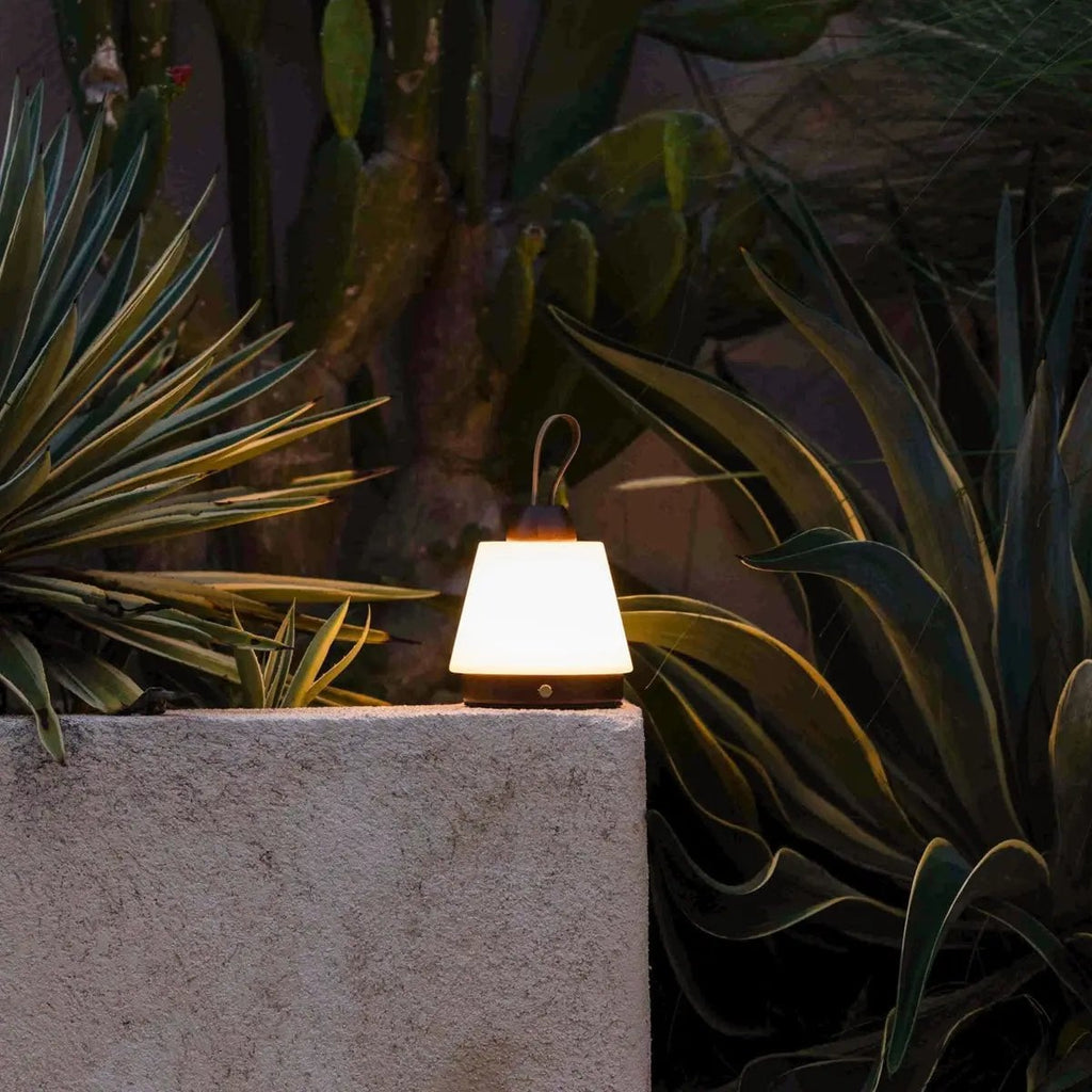 Liv Dark Brown Rechargeable Lamp | Leather Strap, Dimmable & 3 Light Modes - LUXONAS HOME