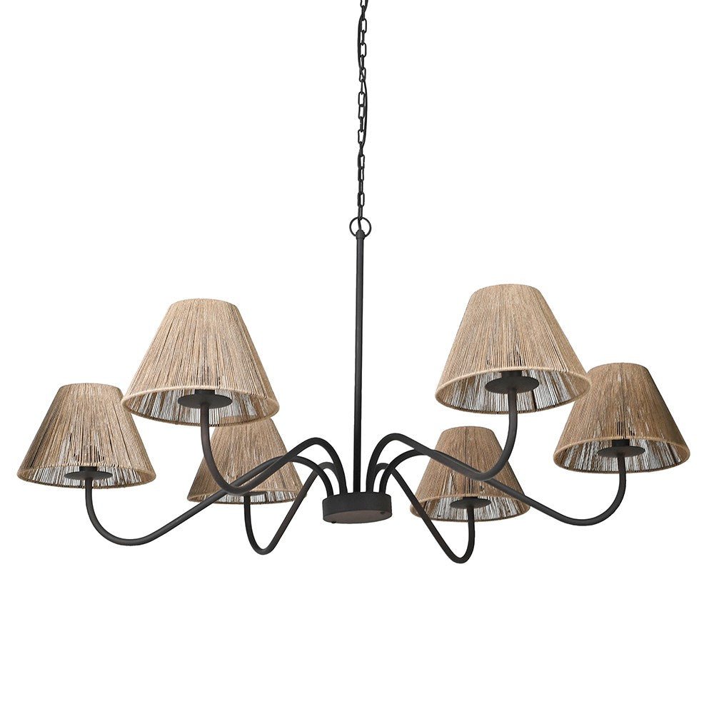 Ludlow Jute Shade Chandelier - LUXONAS