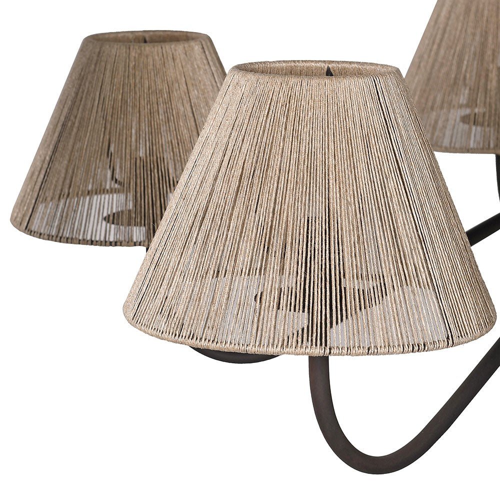 Ludlow Jute Shade Chandelier - LUXONAS
