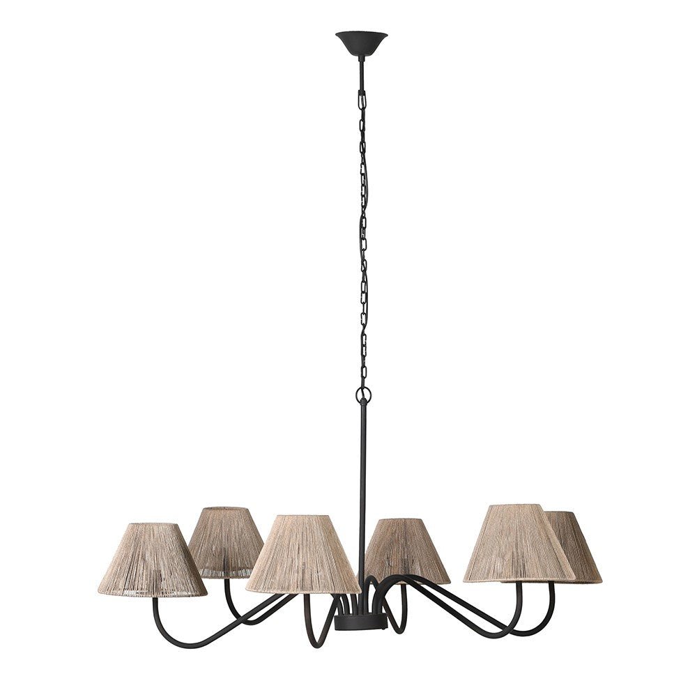Ludlow Jute Shade Chandelier - LUXONAS