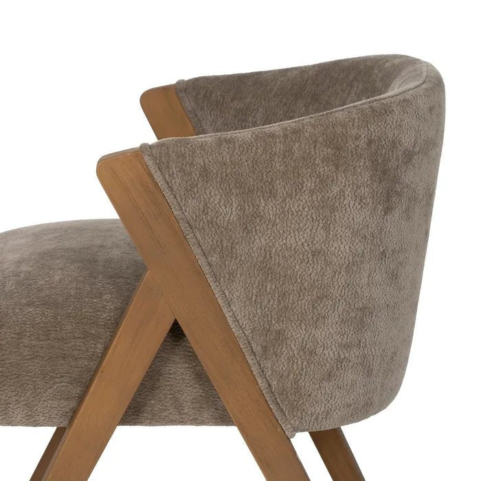 Luma Taupe Armchair - Stylish Comfort for Any Space - LUXONAS