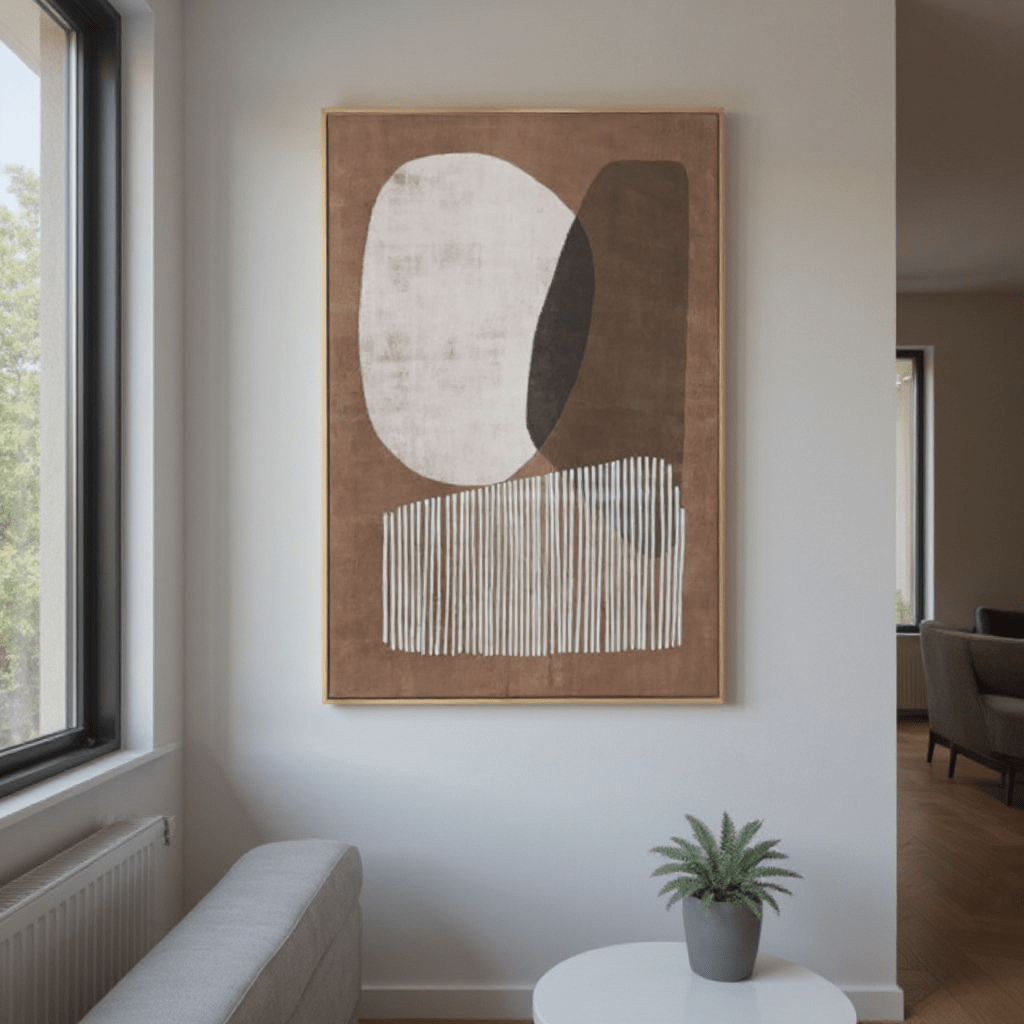 LUX250223 - Abstract Wood and Canvas Wall Art - LUXONAS
