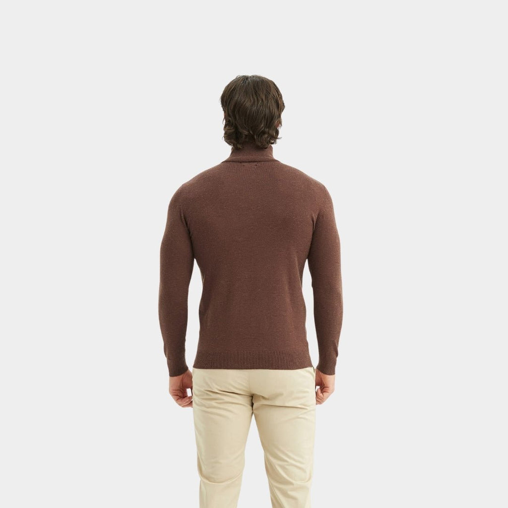 Luxury Zip Neck Sweater - Cashmere Touch - LUXONAS HOME