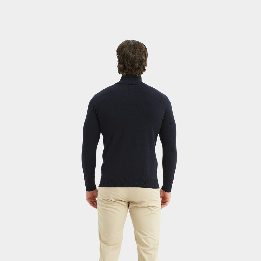 Luxury Zip Neck Sweater - Cashmere Touch - LUXONAS HOME