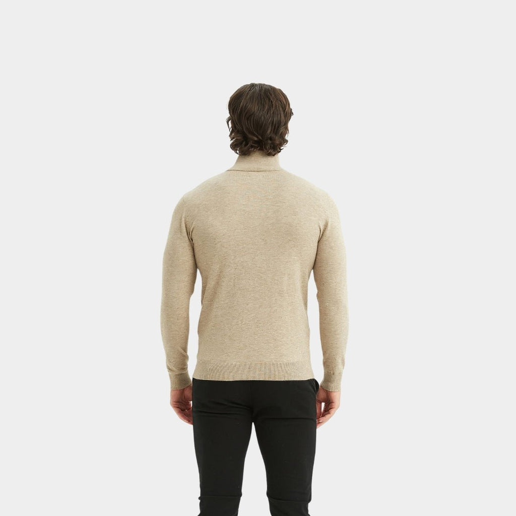 Luxury Zip Neck Sweater - Cashmere Touch - LUXONAS HOME