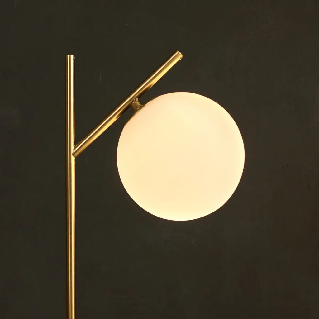 Madison Marble Lamp | Frosted Glass Bulb & Corded Lamp - LUXONAS HOME