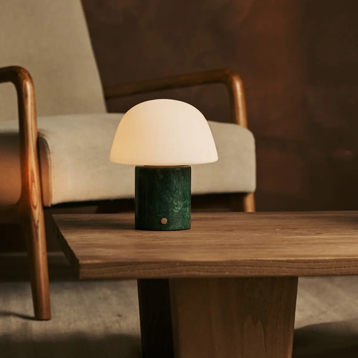 Maes Green – Verde Alpi Marble Rechargeable Table Lamp | Elegant, Stylish & Functional - LUXONAS HOME