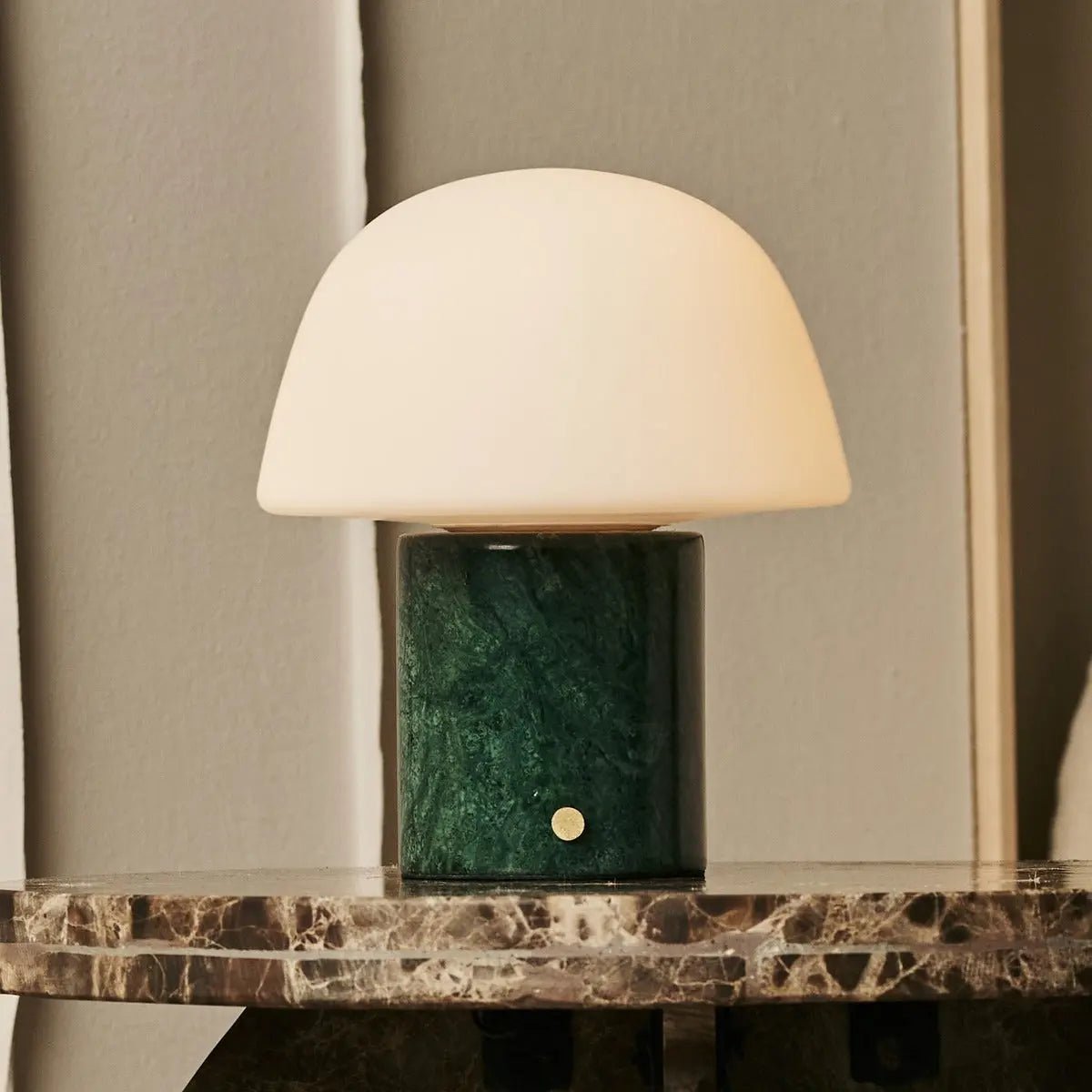 Maes Green – Verde Alpi Marble Rechargeable Table Lamp | Elegant, Stylish & Functional - LUXONAS HOME