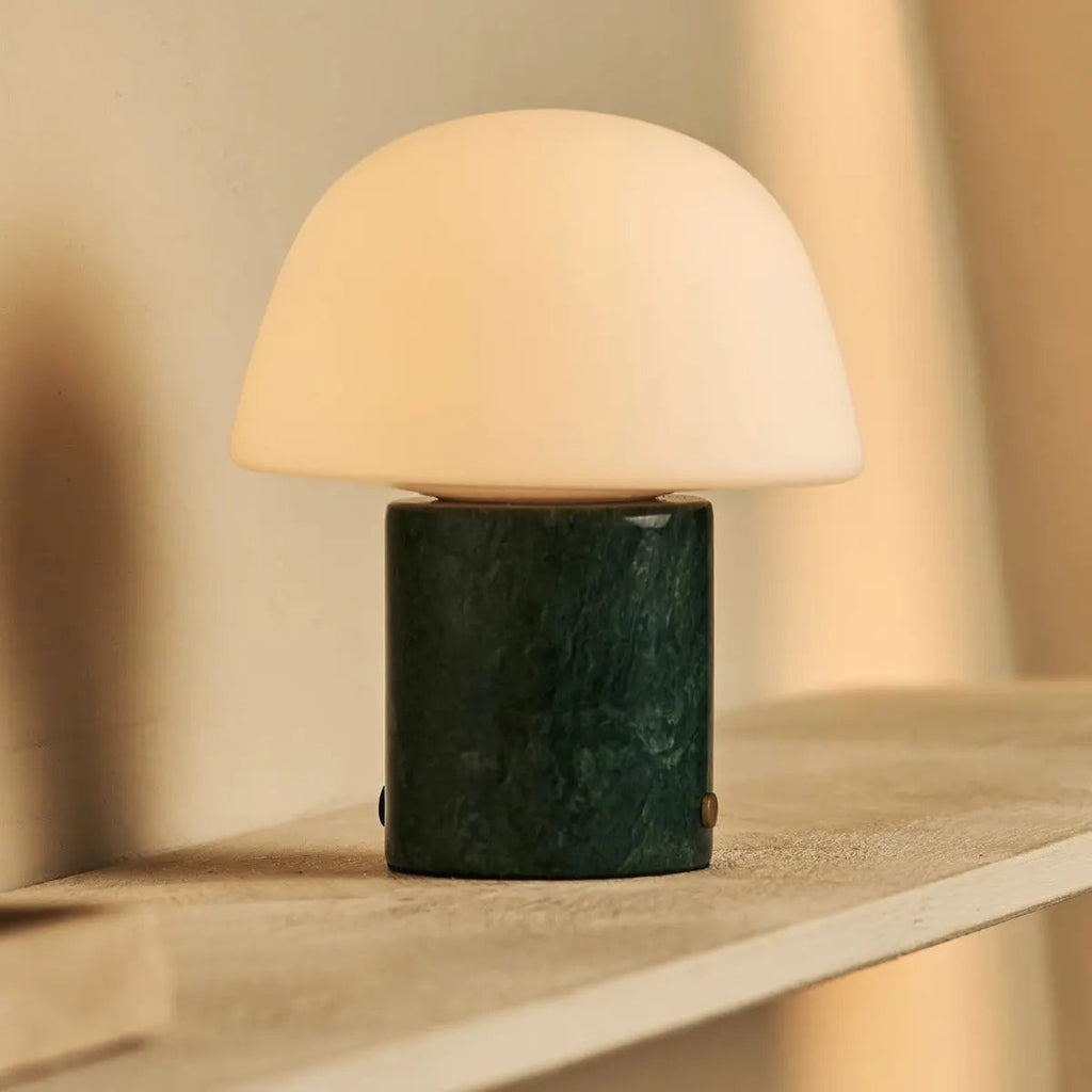 Maes Green – Verde Alpi Marble Rechargeable Table Lamp | Elegant, Stylish & Functional - LUXONAS HOME