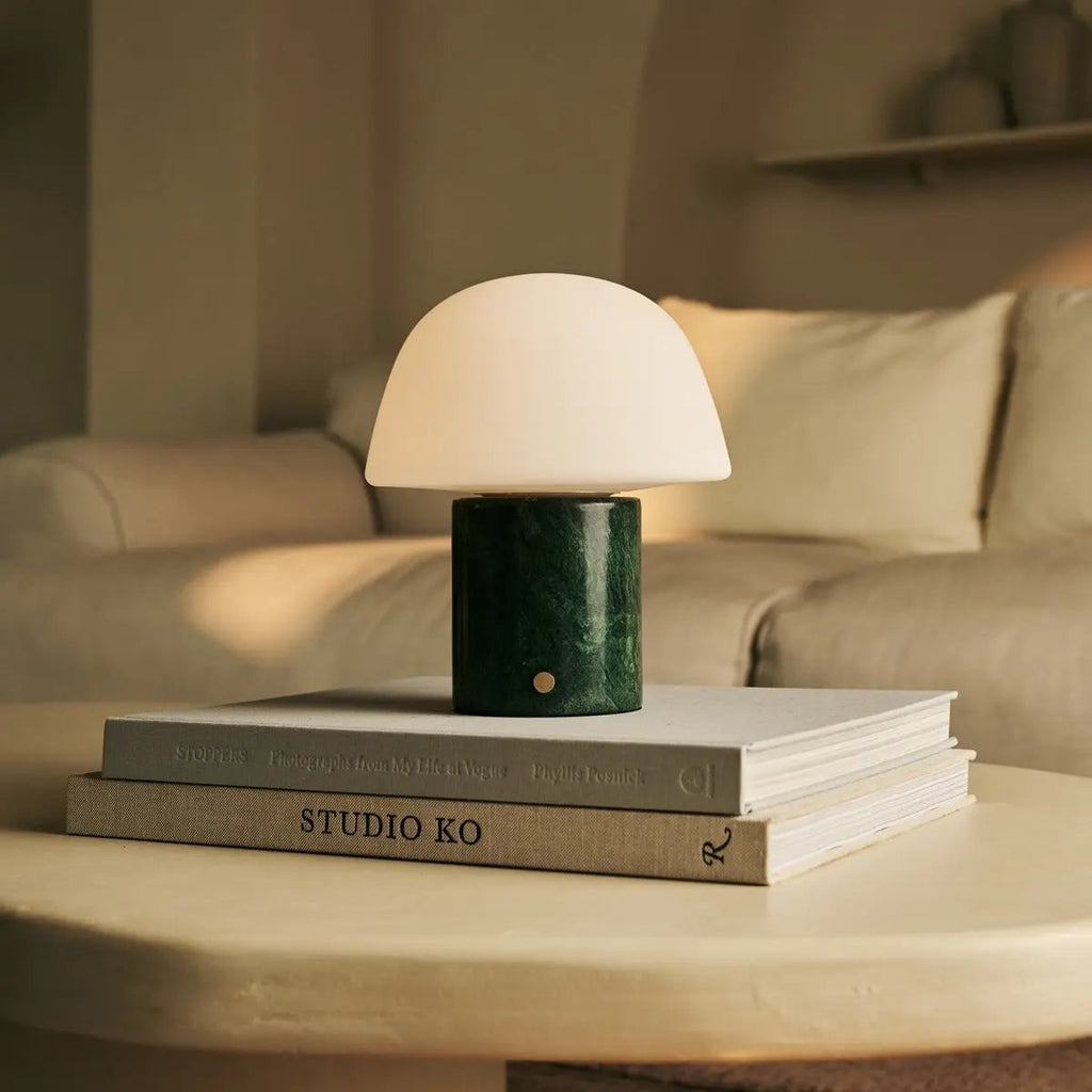 Maes Green – Verde Alpi Marble Rechargeable Table Lamp | Elegant, Stylish & Functional - LUXONAS HOME