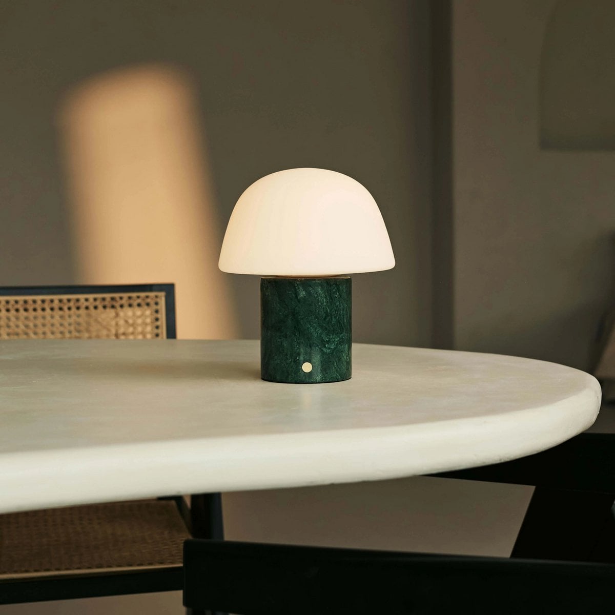 Maes Green – Verde Alpi Marble Rechargeable Table Lamp | Elegant, Stylish & Functional - LUXONAS HOME