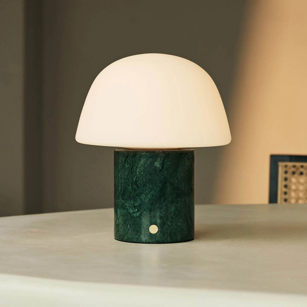 Maes Green – Verde Alpi Marble Rechargeable Table Lamp | Elegant, Stylish & Functional - LUXONAS HOME