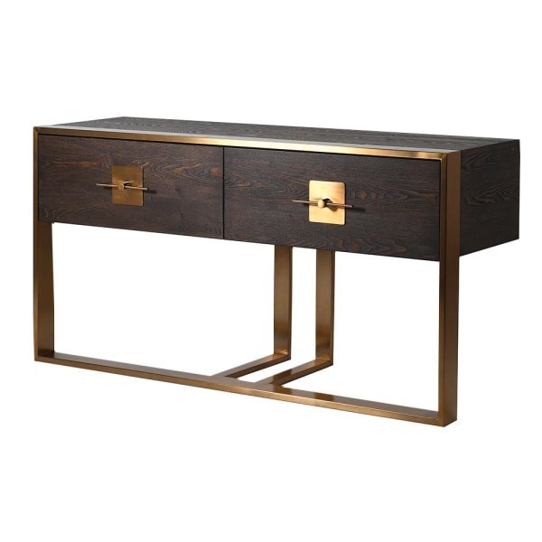Makore 2 Drawer Console