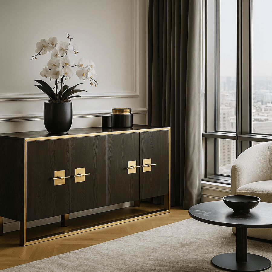 Makore 4 Door Sideboard - Modern Elegance