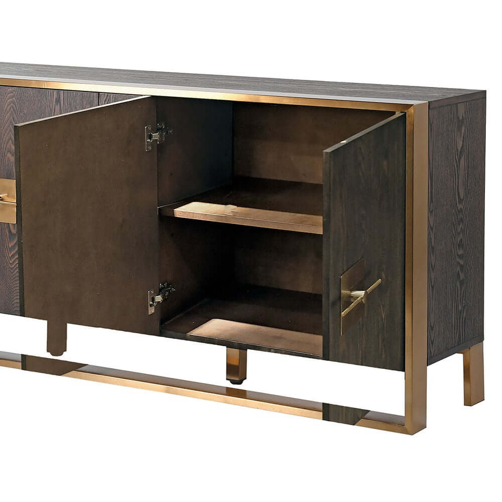 Makore 4 Door Sideboard - Modern Elegance - LUXONAS