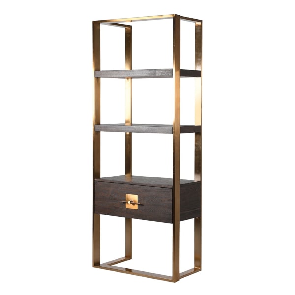 Makore Single Shelf Unit