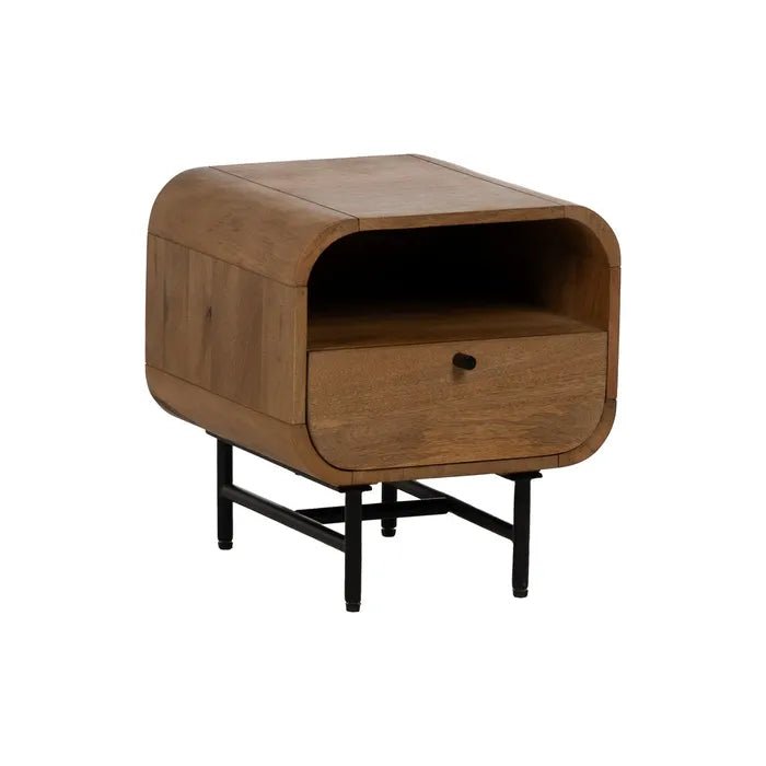 Mango Bedside Nova Curve – Stylish and Functional Nightstand - LUXONAS