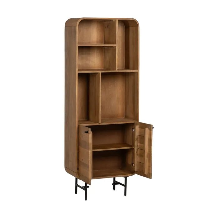 Mango Bookcase Nova Curve - Elegant and Functional Storage Solution - LUXONAS