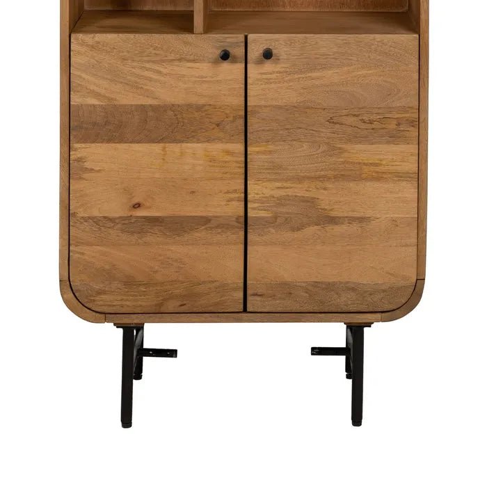 Mango Bookcase Nova Curve - Elegant and Functional Storage Solution - LUXONAS