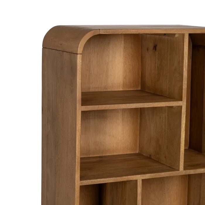 Mango Bookcase Nova Curve - Elegant and Functional Storage Solution - LUXONAS