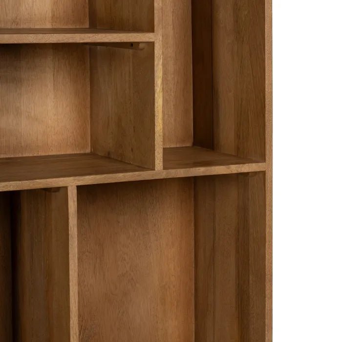 Mango Bookcase Nova Curve - Elegant and Functional Storage Solution - LUXONAS