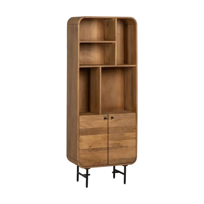 Mango Bookcase Nova Curve - Elegant and Functional Storage Solution - LUXONAS