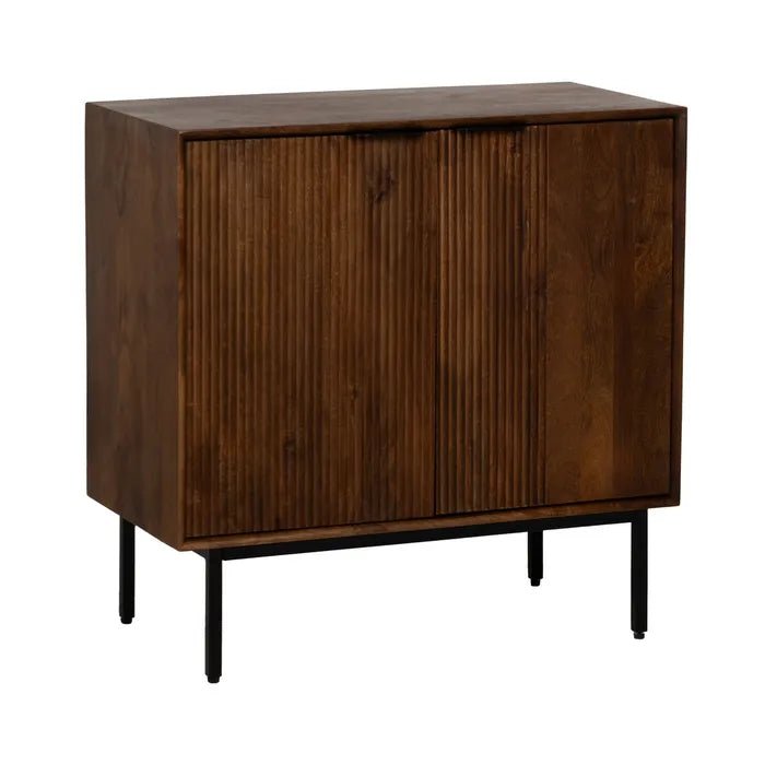 Mango Cabinet Svelte - Stylish Mango Wood and Iron Storage Solution - LUXONAS
