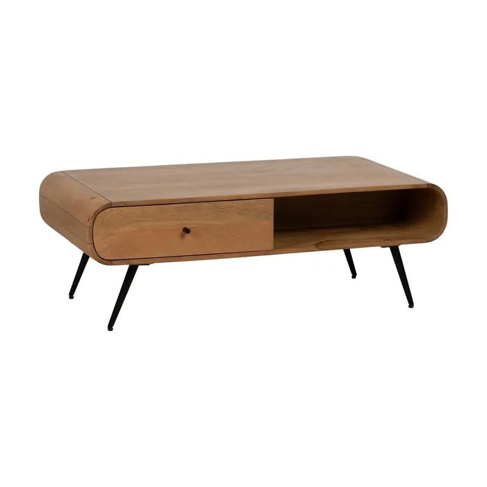 Mango Coffee Table Nova Curve - Elegant and Functional Design - LUXONAS