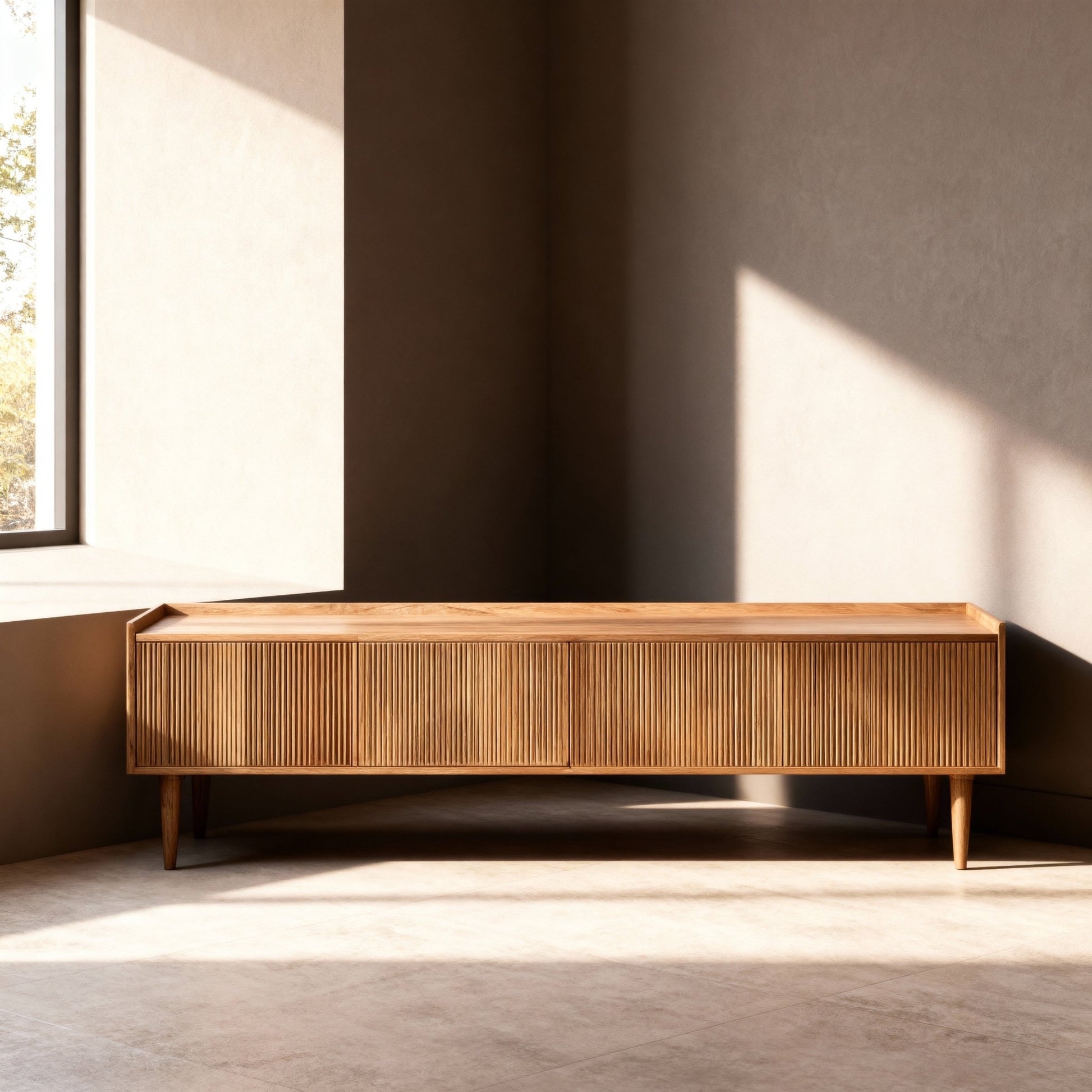 Mango TV Unit Belda - Elegant Wooden Design - LUXONAS