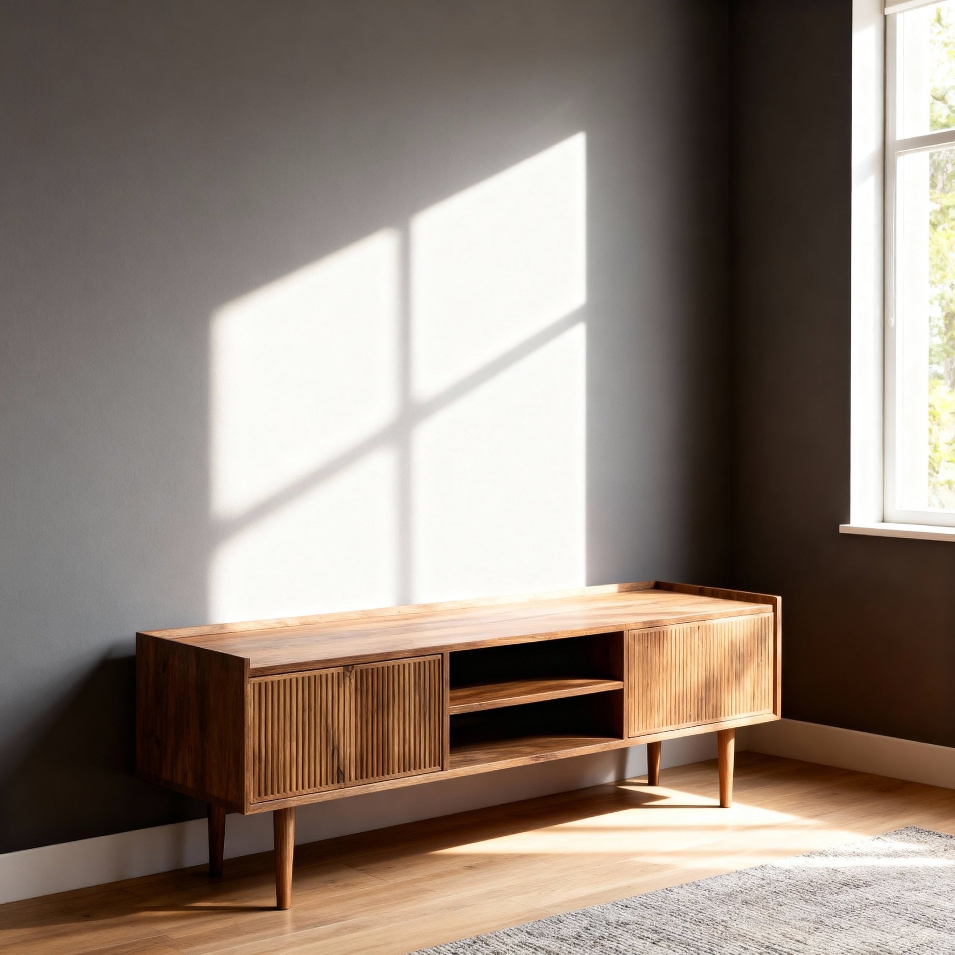Mango TV Unit Belda - Stylish and Functional Entertainment Center - LUXONAS