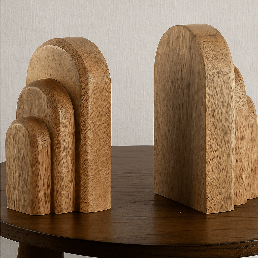 Mango Wood Bookends - LUXONAS