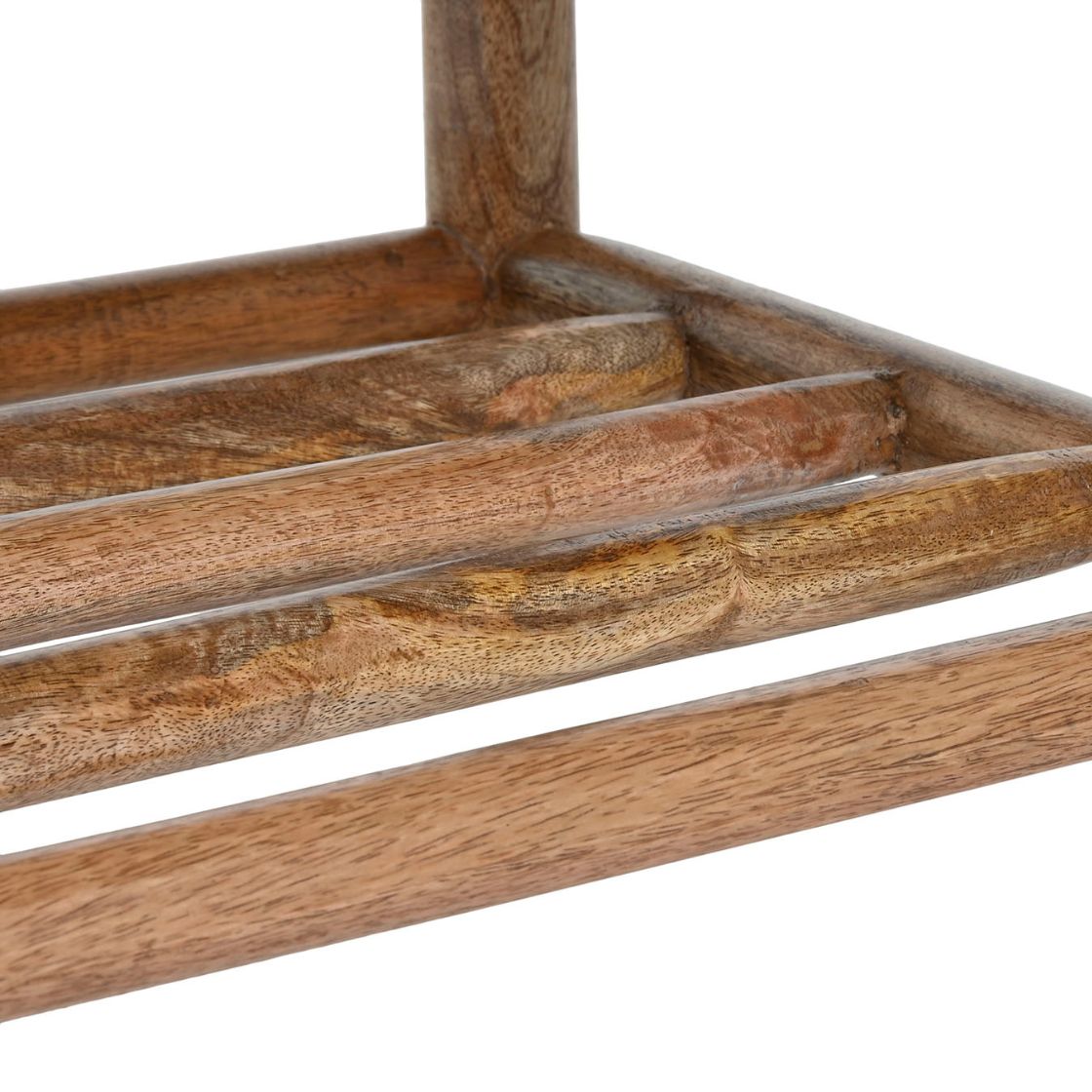 Mango Wood Coat Hanger Shelf - LUXONAS