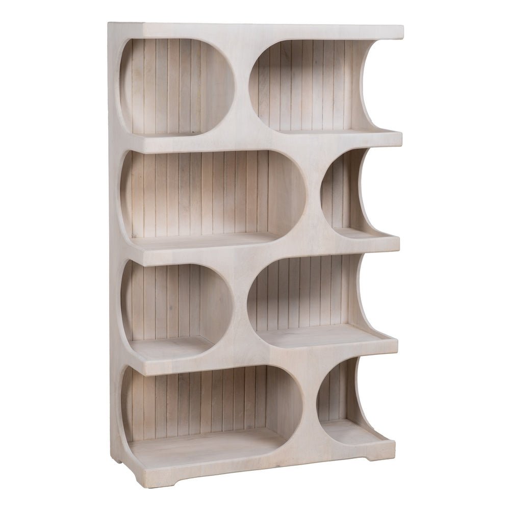 Mango Wood Corner Shelves Bookcase