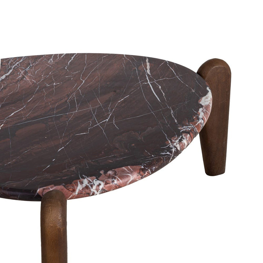 Mango Wood & Marble Coffee Table