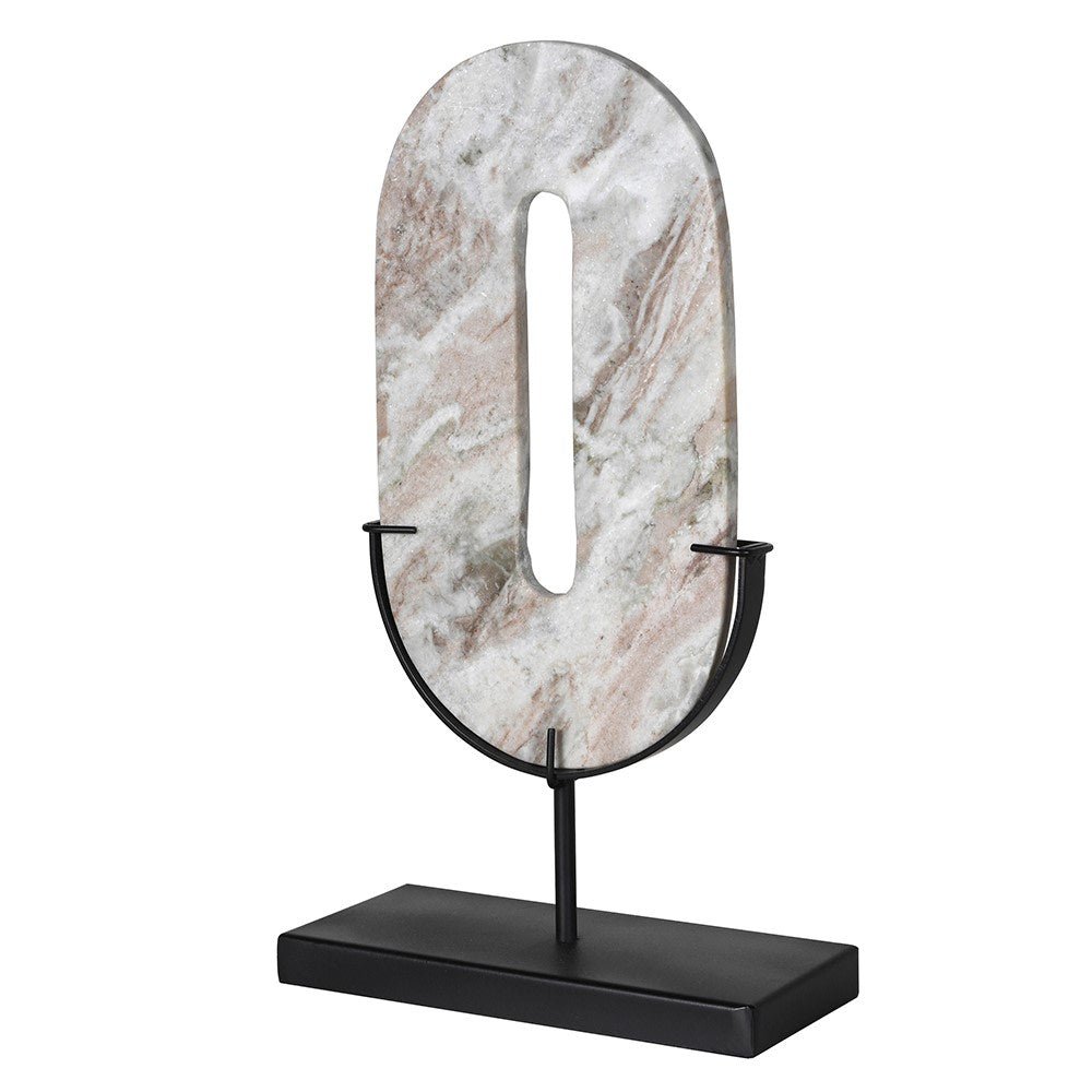 Marble '0' Sculpture on Stand
