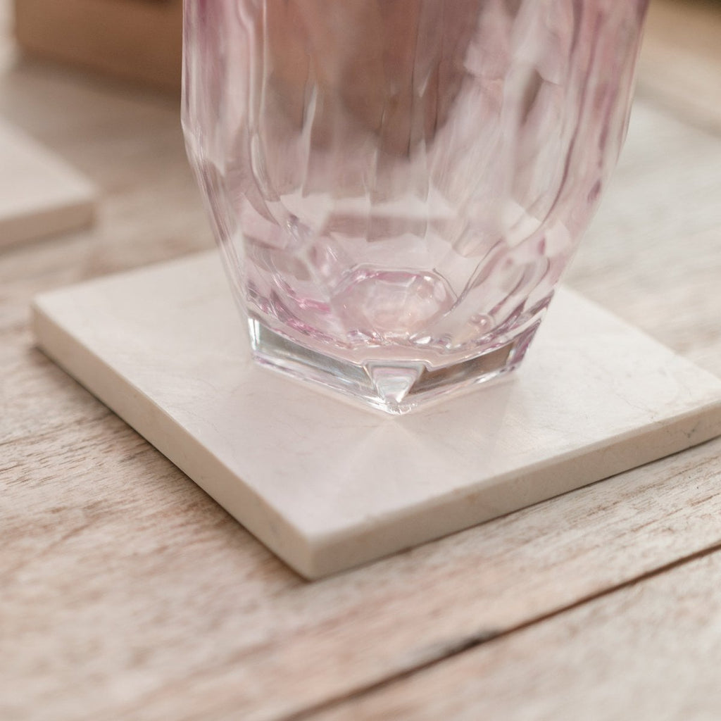 Marble Coaster MEWALI set of 4 or 8 - LUXONAS HOME
