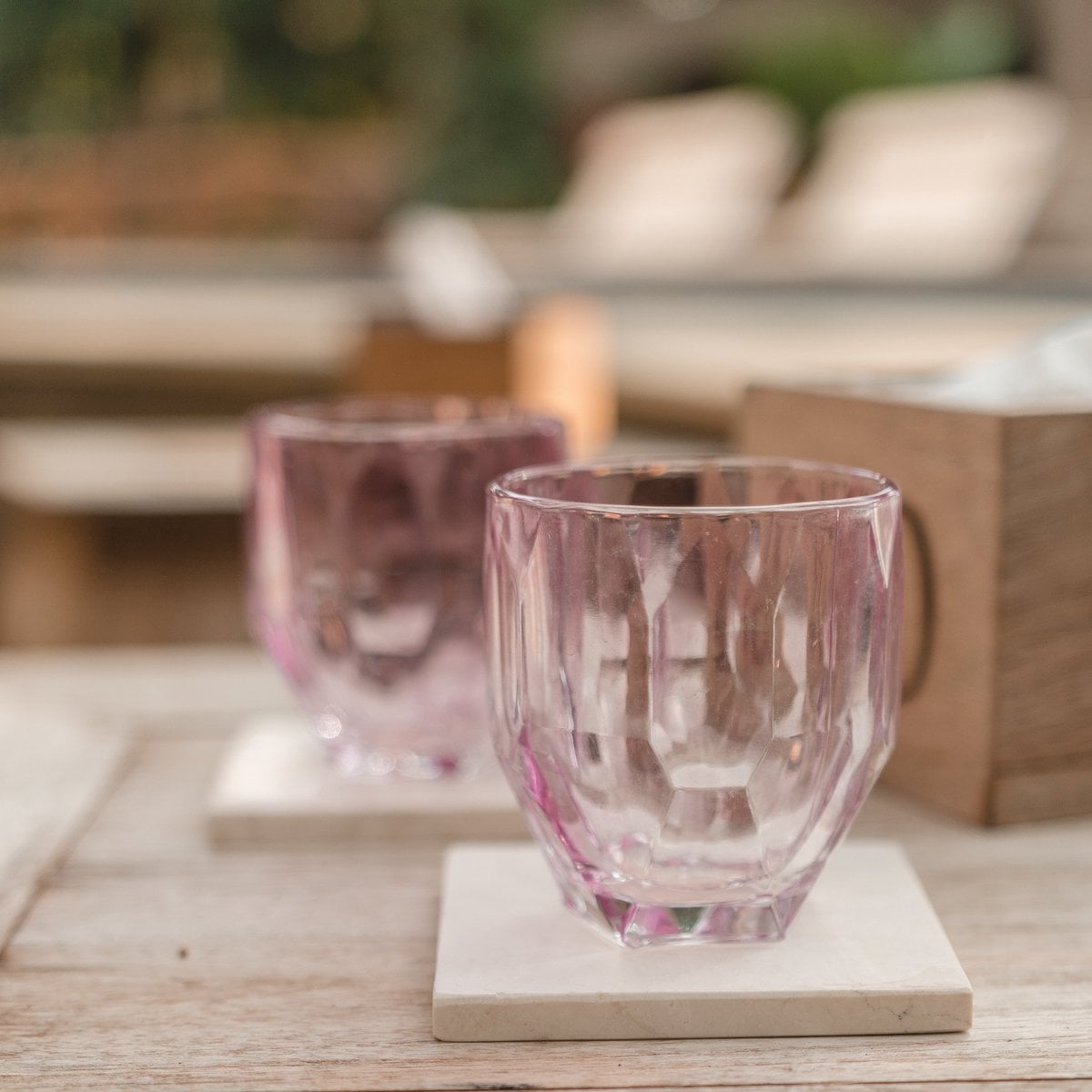 Marble Coaster MEWALI set of 4 or 8 - LUXONAS HOME