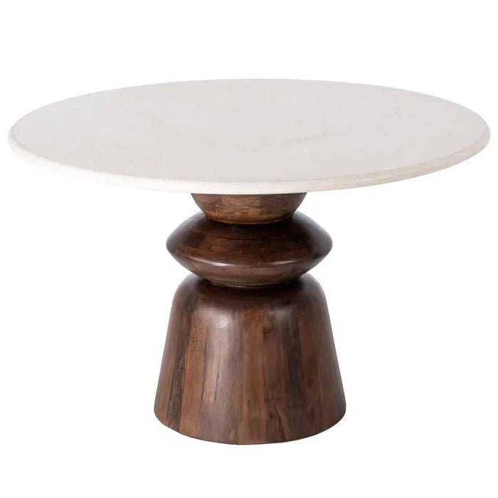 Marble Top Round Dining Table - LUXONAS