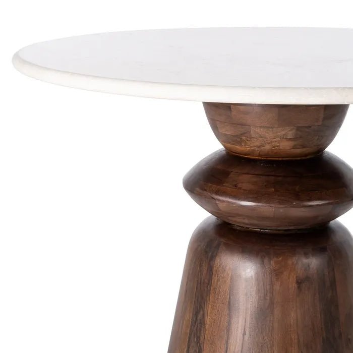 Marble Top Round Dining Table - LUXONAS