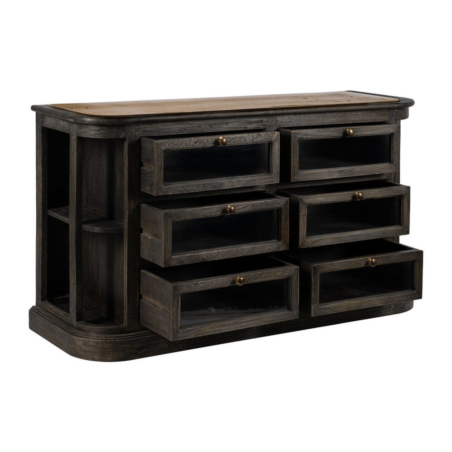Marble & Wood Kitchen Island