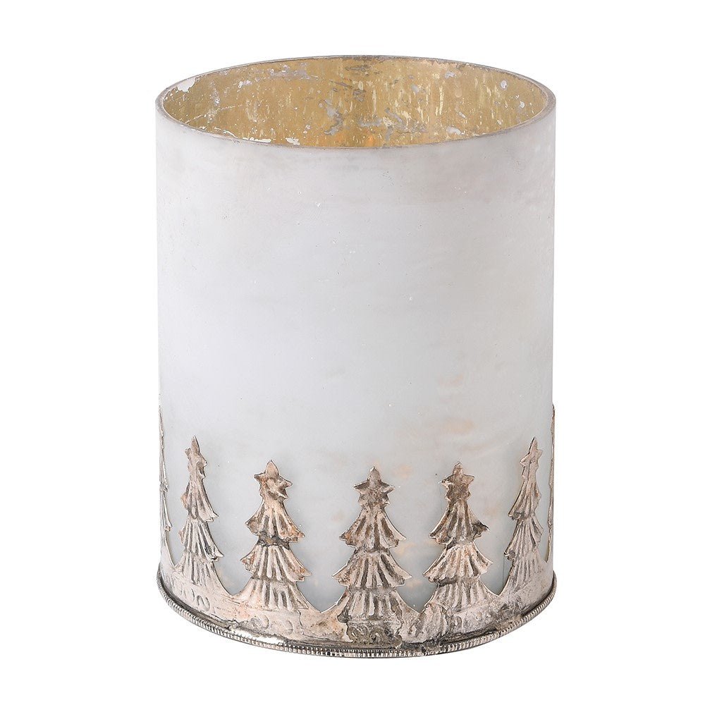 Matt White Xmas Tree Candleholder
