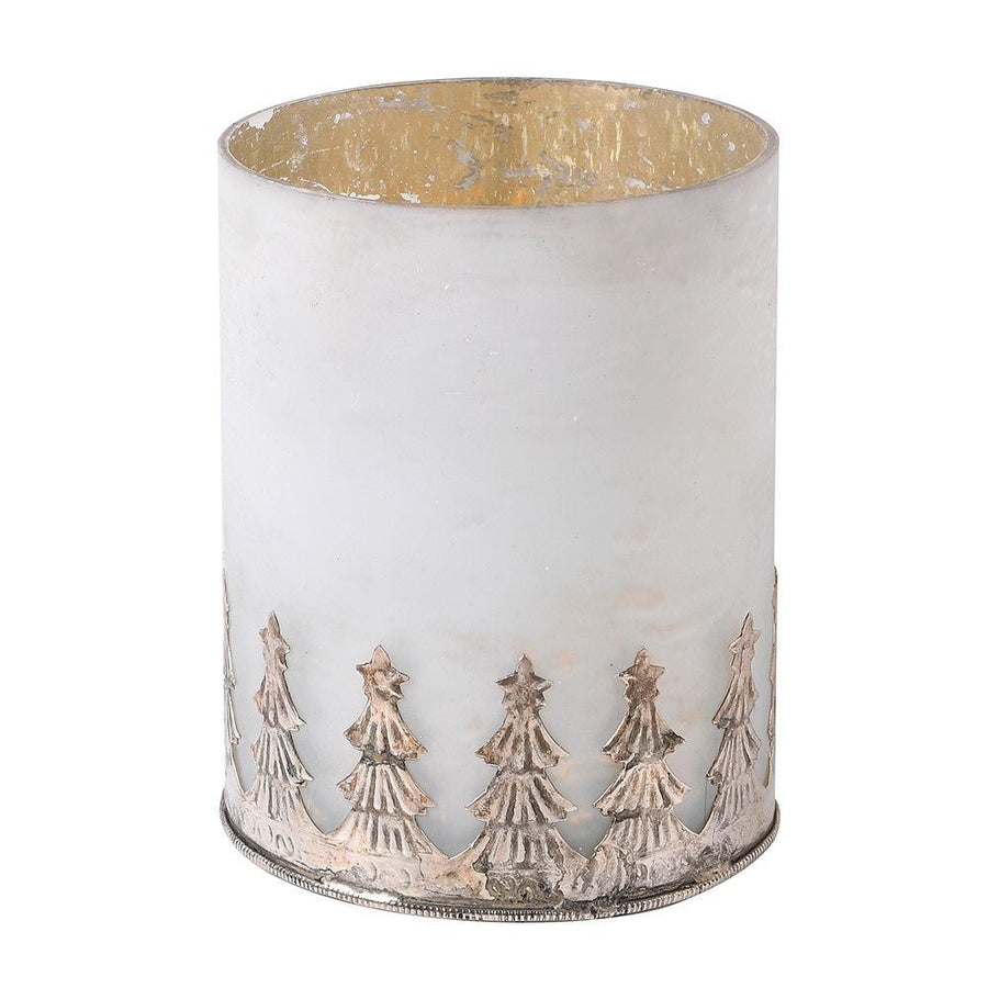 Matt White Xmas Tree Candleholder