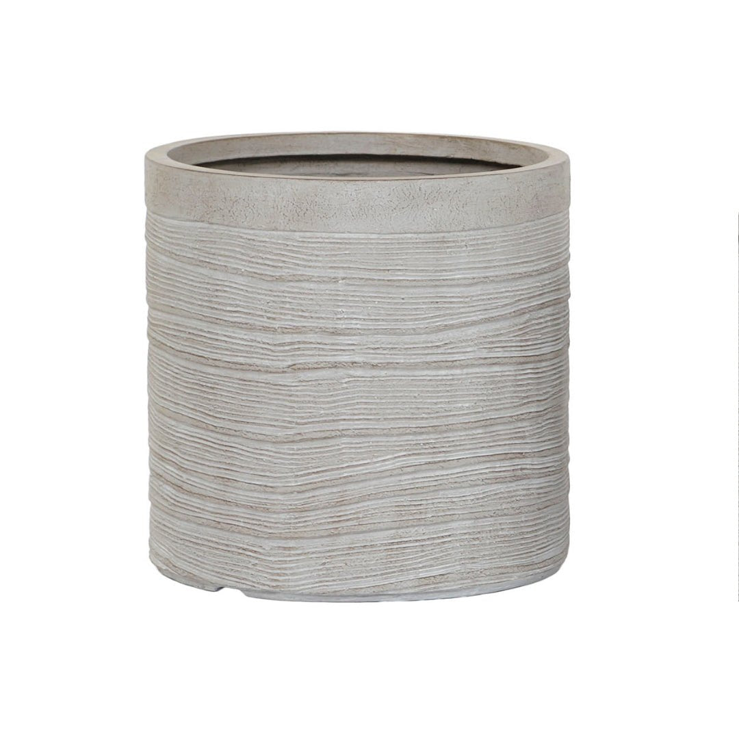 Medium Grey Fibre Planter - LUXONAS