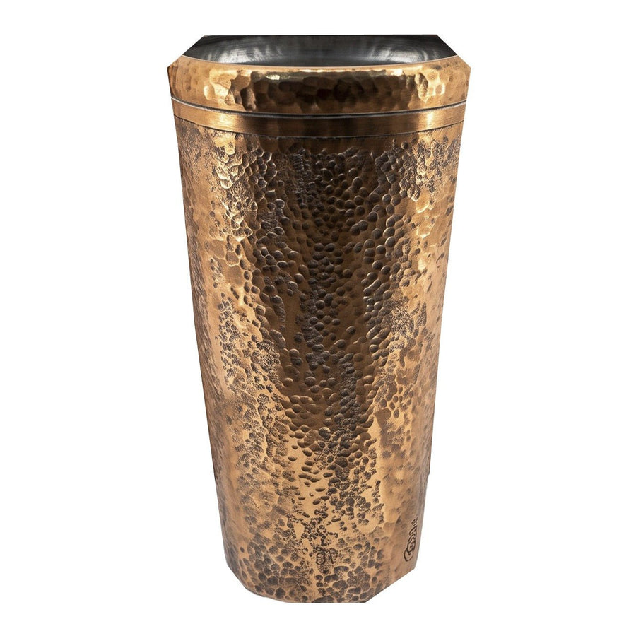 Medium Hammered Gold Metal Vase