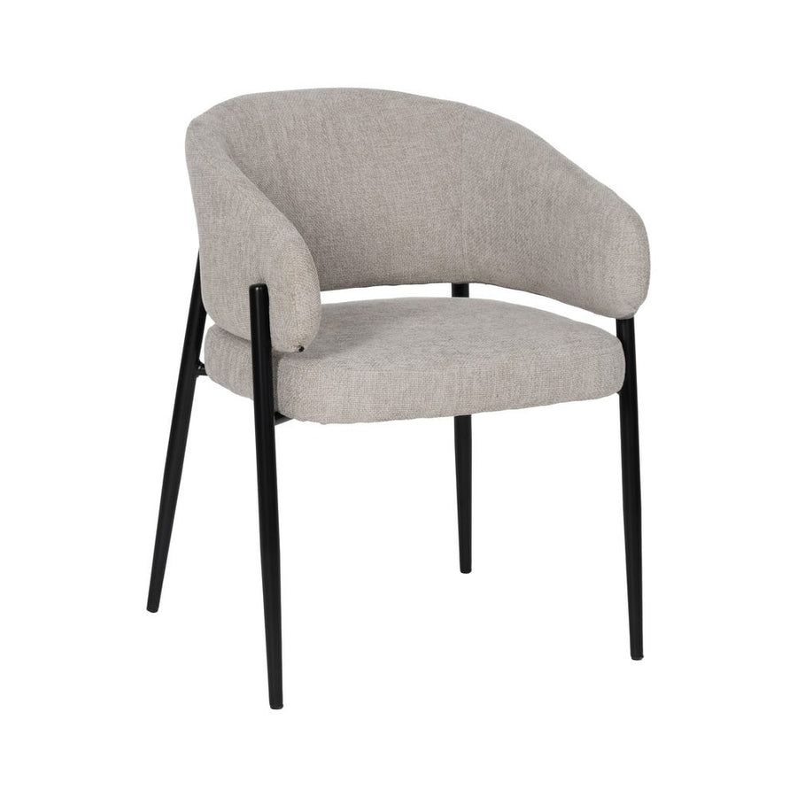 Mercury Grey Fabric & Metal Chair